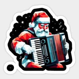 Christmas Santa Musician Sticker